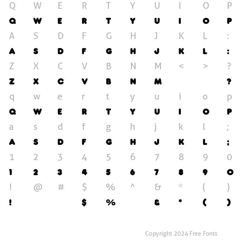 Character Map of FrankfurterEF Solid Regular