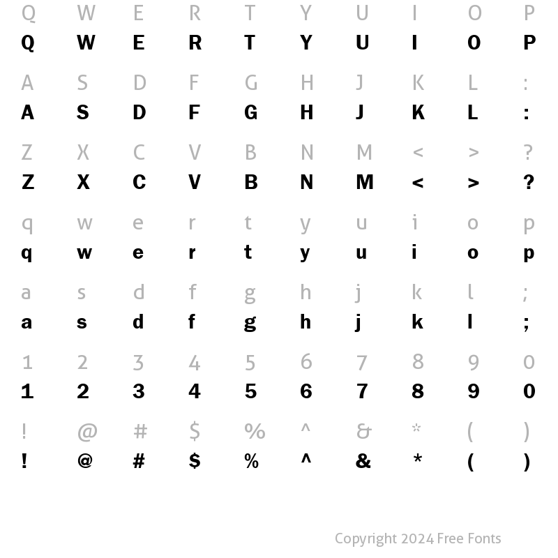 Character Map of FrankfurtGothic Bold
