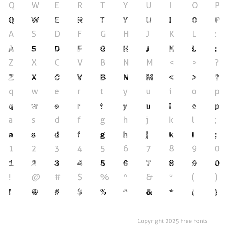 Character Map of Franklin11 Becker Regular