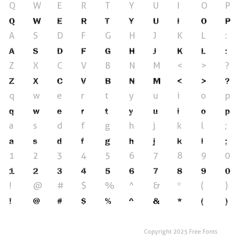 Character Map of Franklin26 Becker Regular