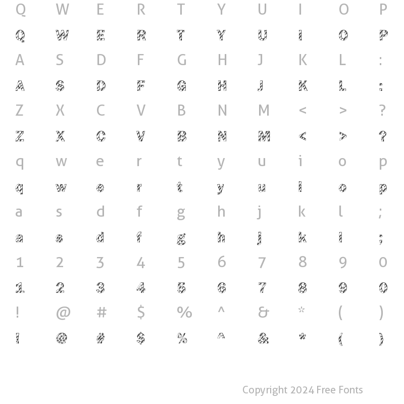 Character Map of Franklin28 Becker Regular