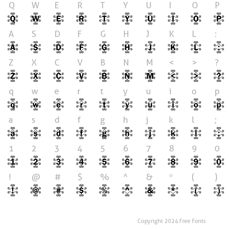 Character Map of Franklin46 Becker Regular