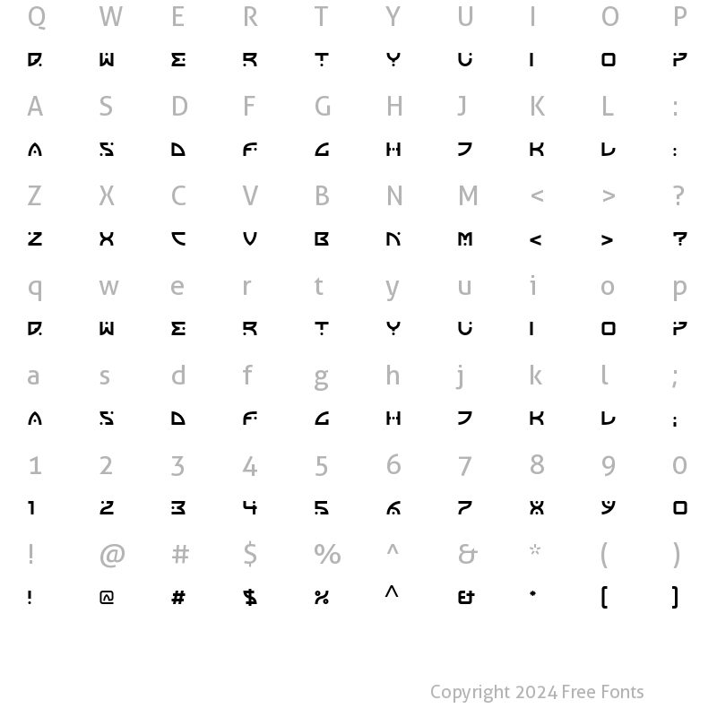 Character Map of Franosch LT Light Bold