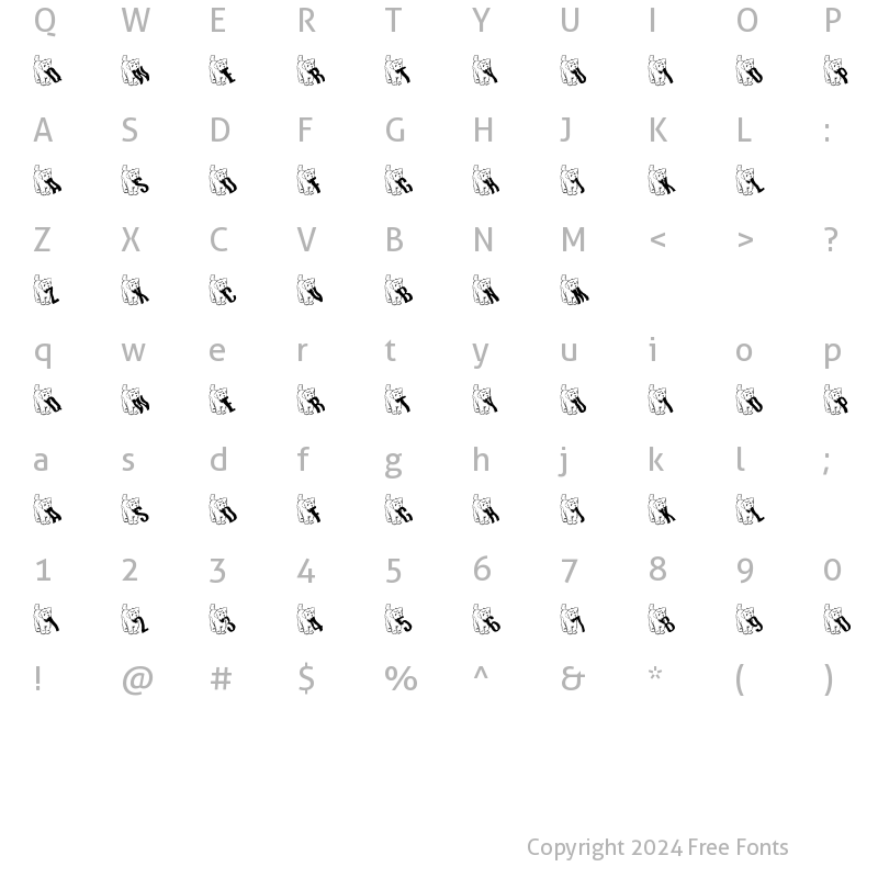 Character Map of Franzi Regular