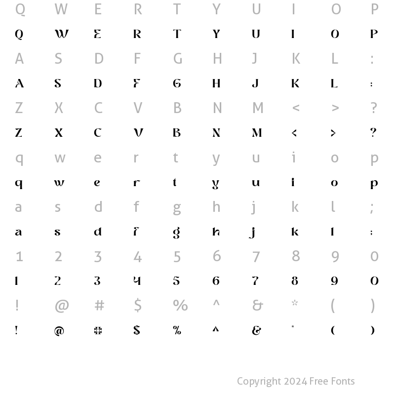 Character Map of Frastha SemiBold