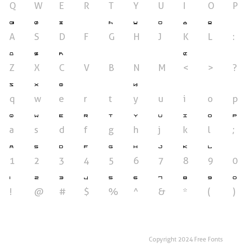 Character Map of Fraulein Unifon Regular