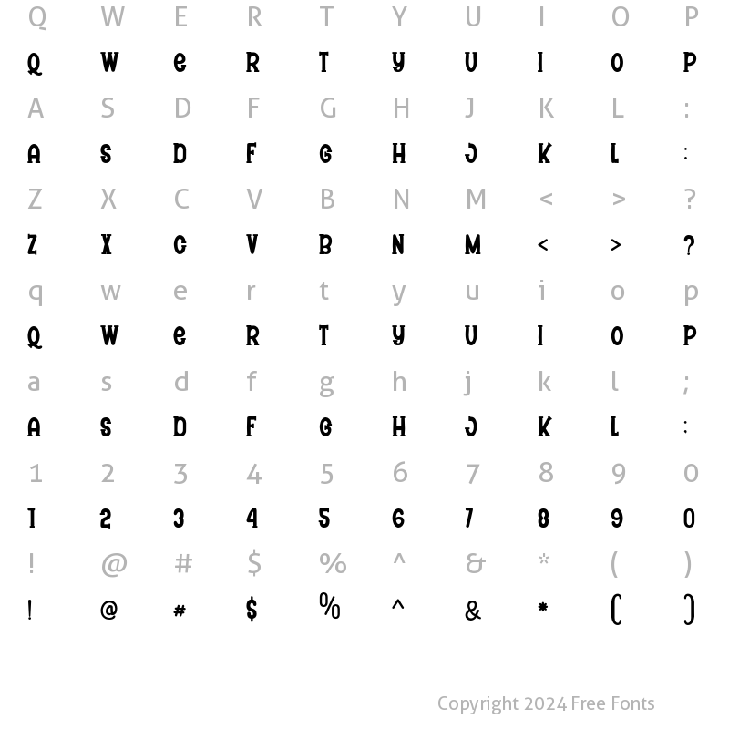 Character Map of Freaky Normal Regular