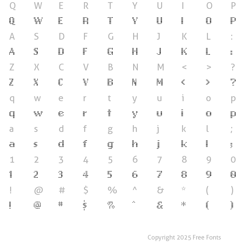 Character Map of FreeDesign001Bitbit Regular