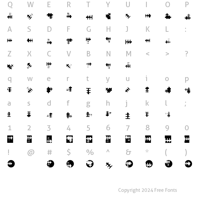 Character Map of Freeform Two Regular