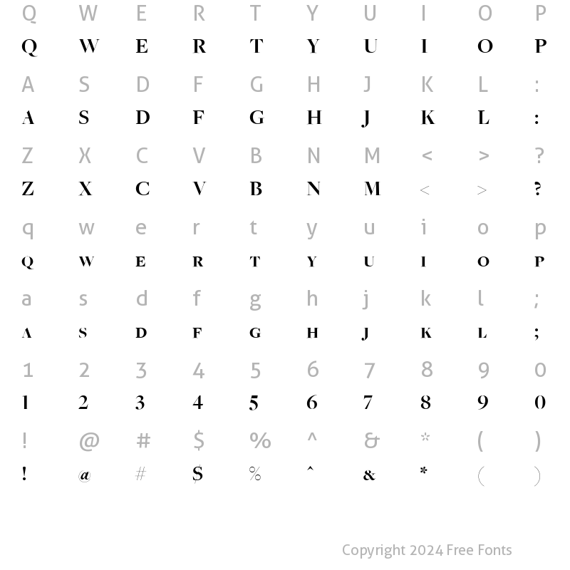 Character Map of FreightBigBoldSC Regular