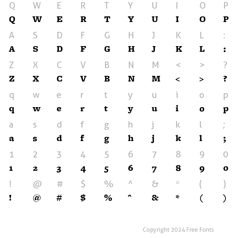 Character Map of FreightMicro Black Regular