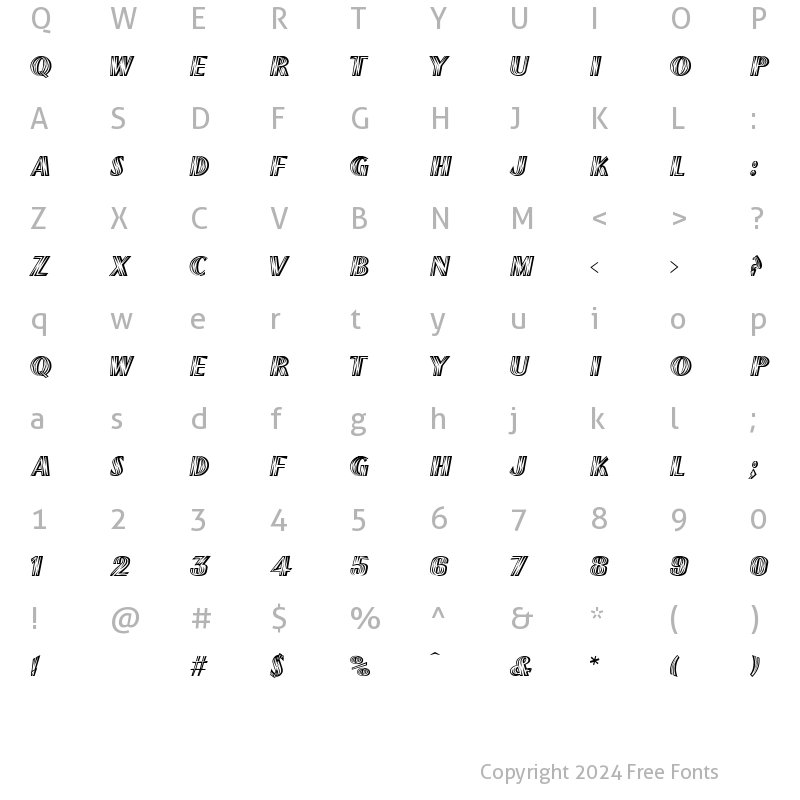 Character Map of French Flash Regular