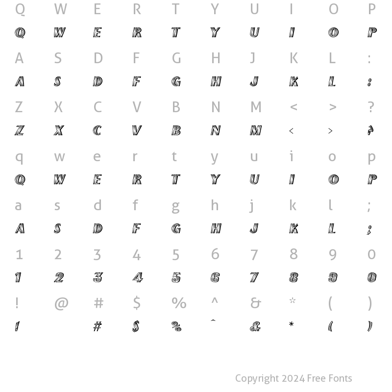 Character Map of FrenchFlash Regular