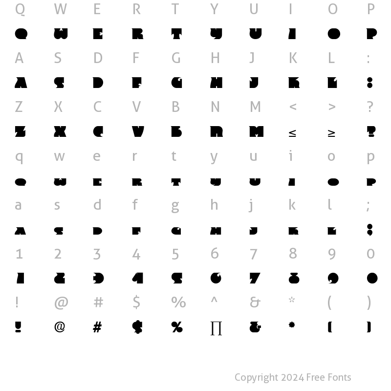 Character Map of Frenzy Medium