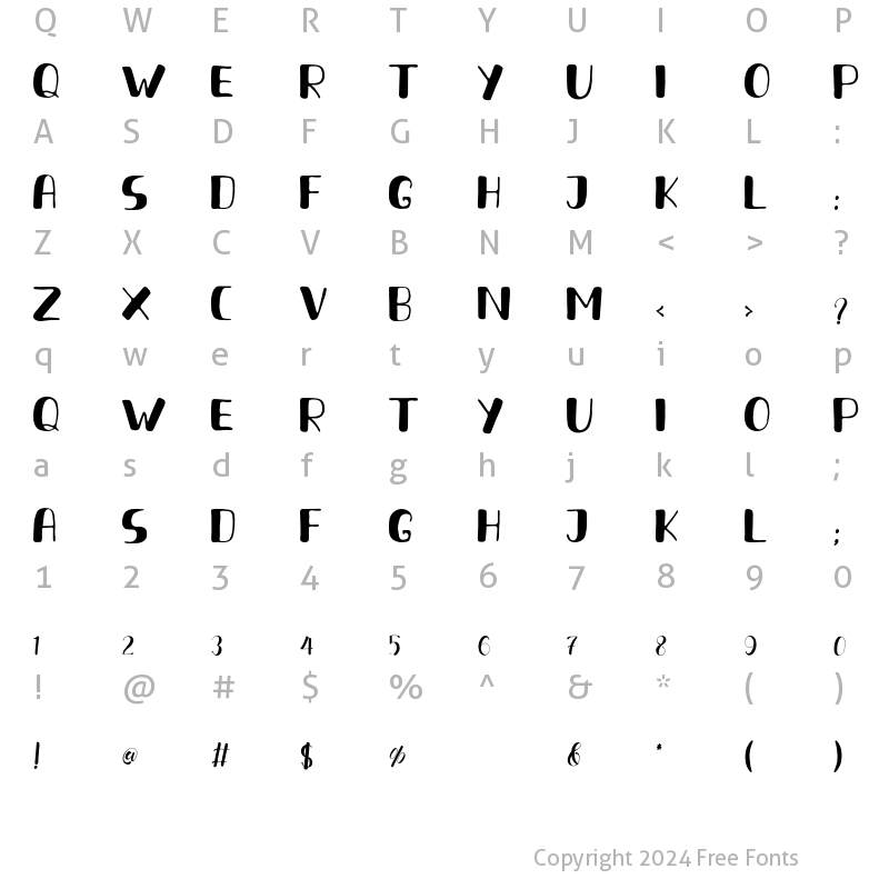 Character Map of Fresh Hansler Duo Regular