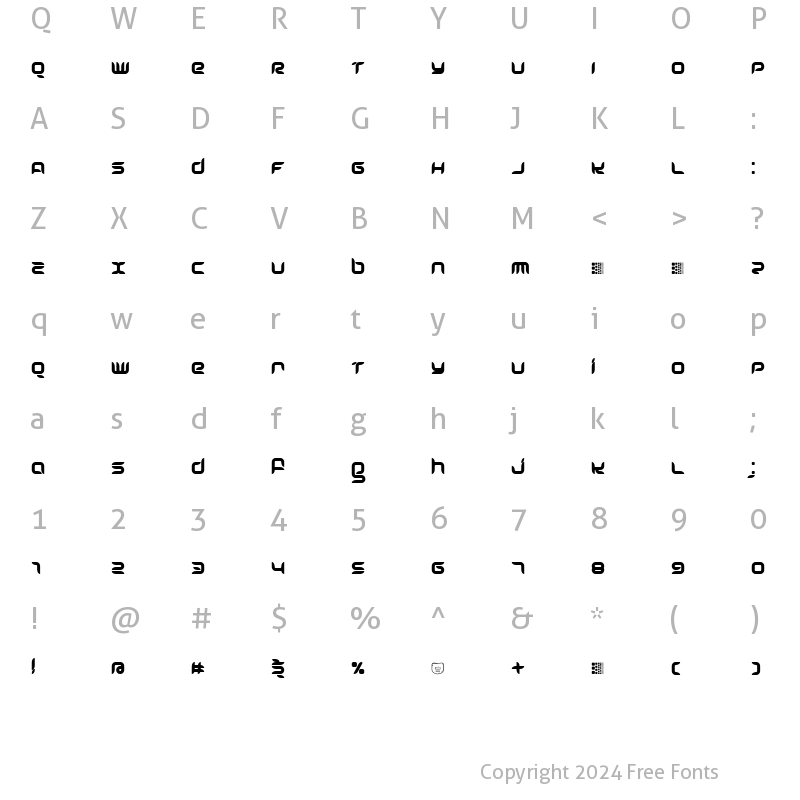 Character Map of Freshbot Regular