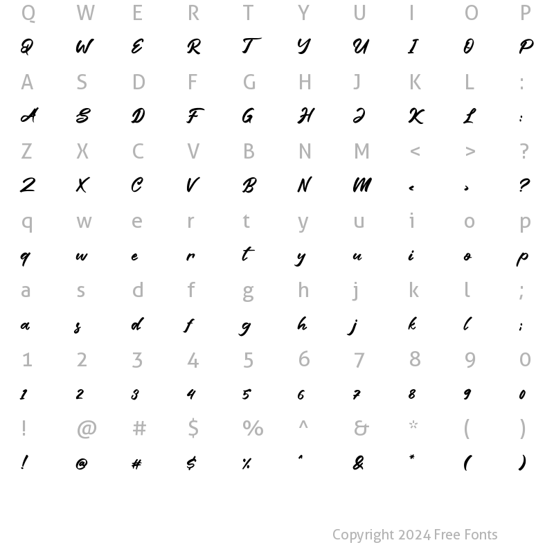 Character Map of Friend Write Regular