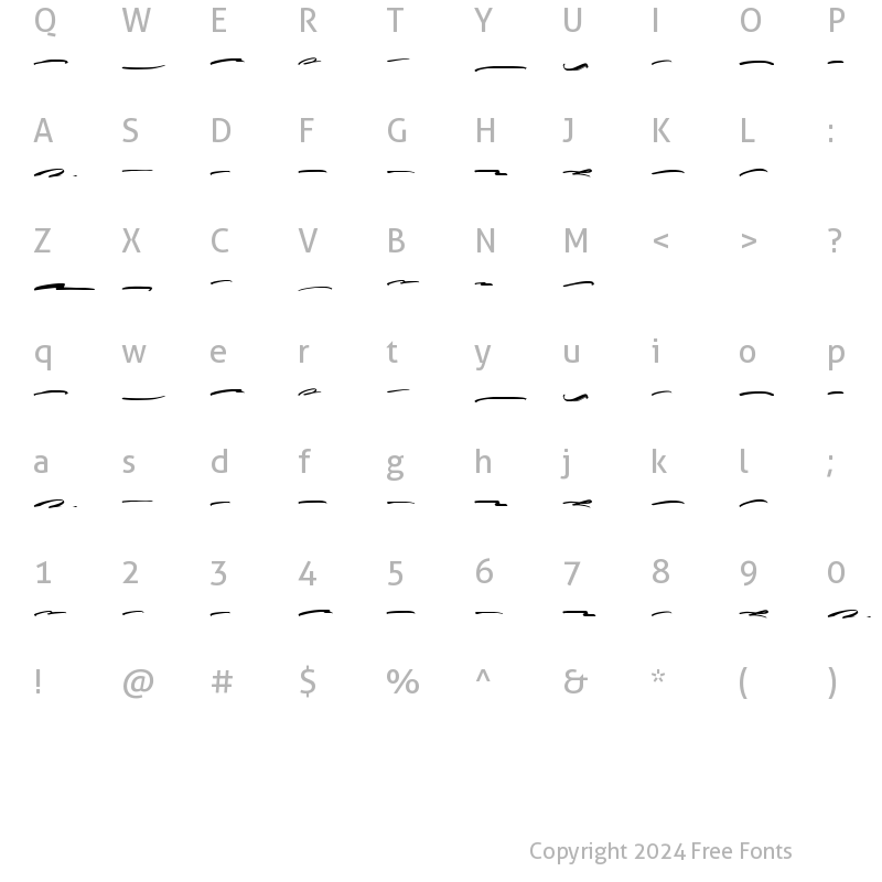 Character Map of Friend Write Swash Regular