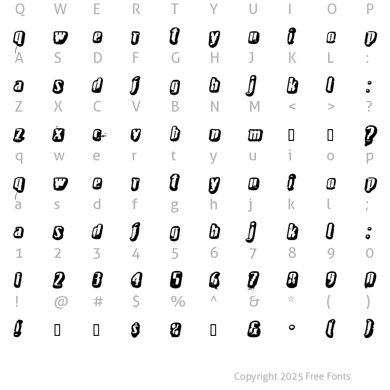 Character Map of fructosa Regular