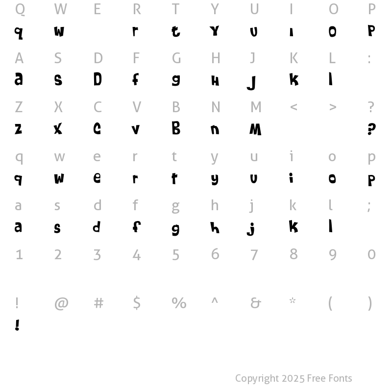 Character Map of FruitForEars Medium