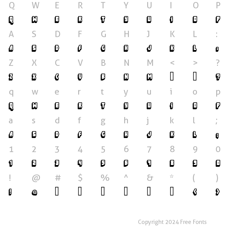 Character Map of FT Blockbusta Regular