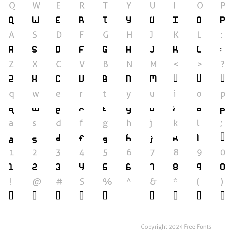 Character Map of ft28 Regular