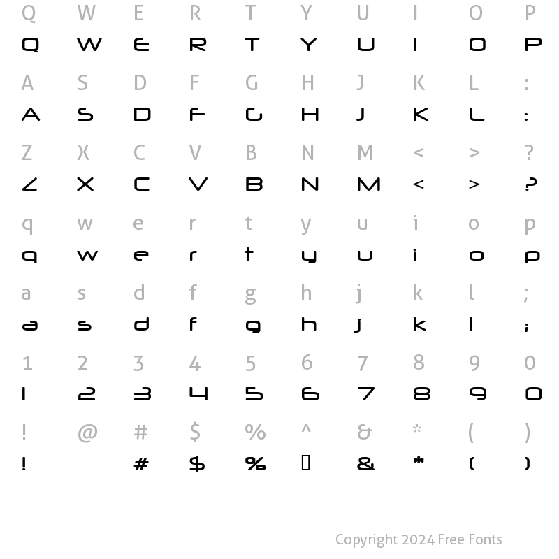 Character Map of ft30 Medium