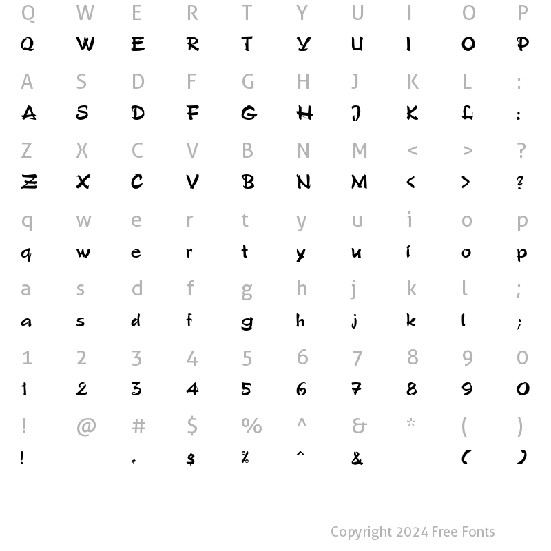 Character Map of ft34 Bold