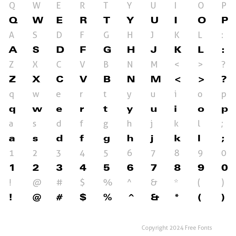 Character Map of ft41 Black