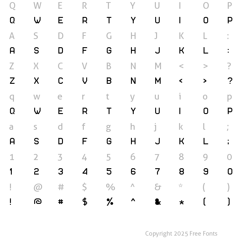 Character Map of ft51 Regular