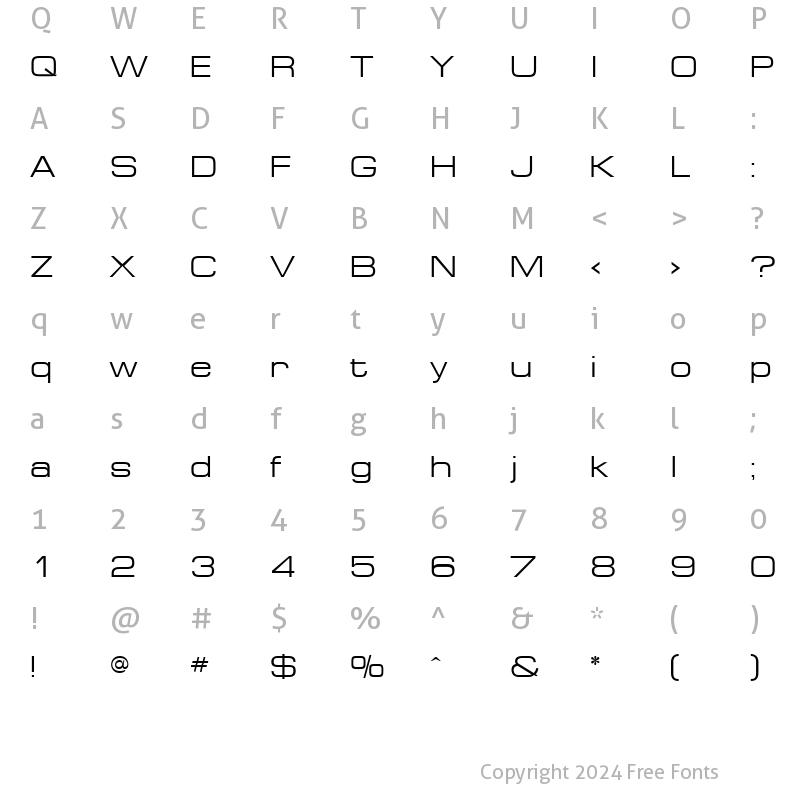 Character Map of ft91 Normal