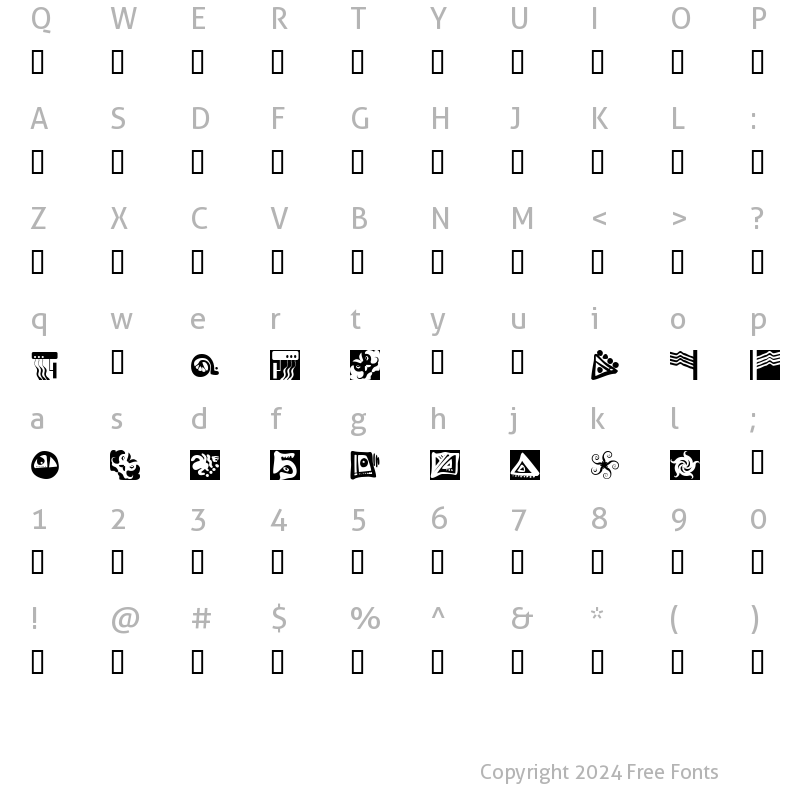 Character Map of fts11 Regular