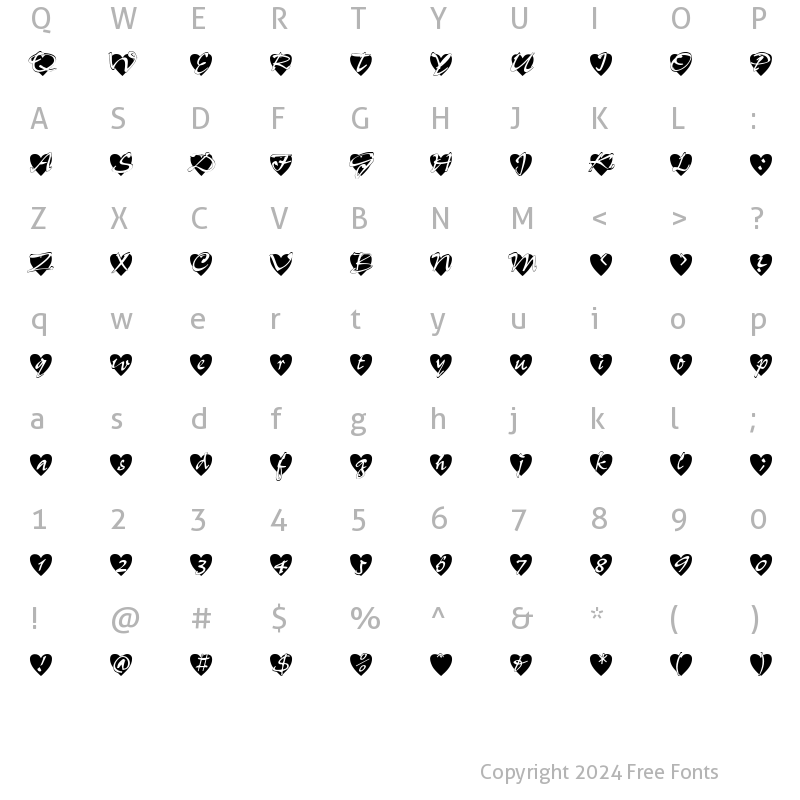 Character Map of fts12 Regular