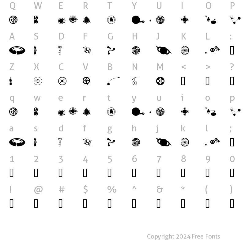 Character Map of fts4 Regular