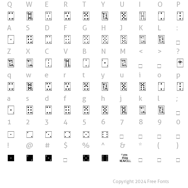 Character Map of fts6 Regular