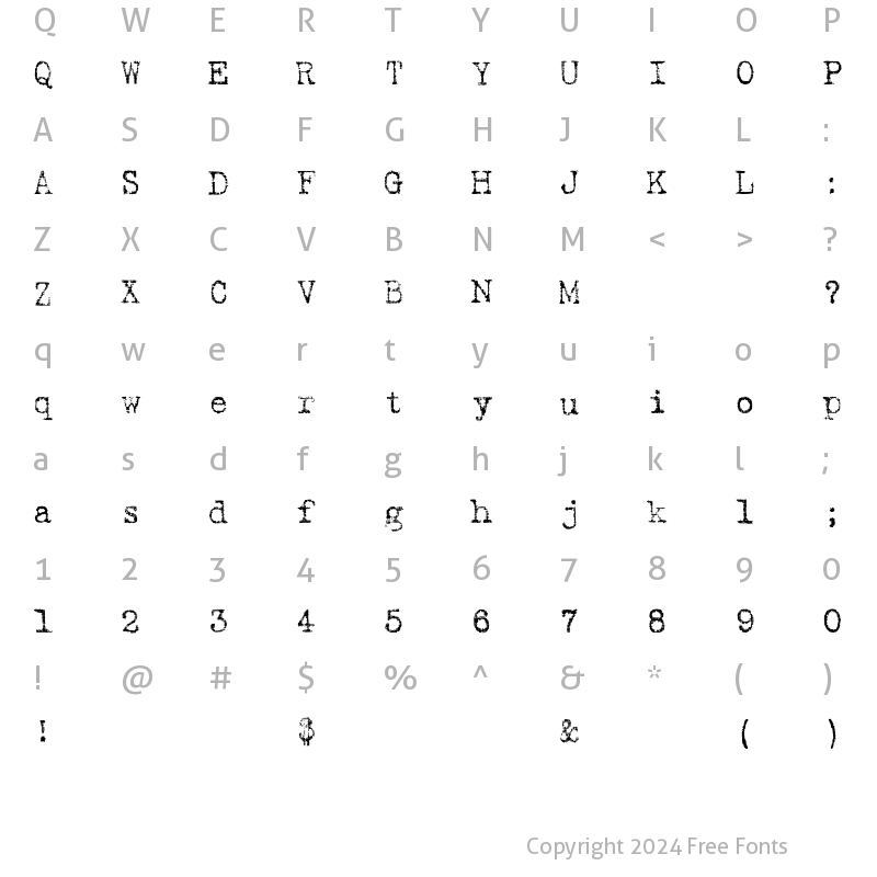 Character Map of Fucked Olympia J Perished