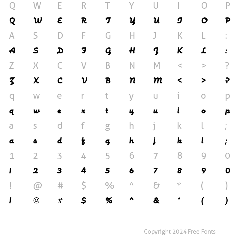 Character Map of FunctionScript Regular