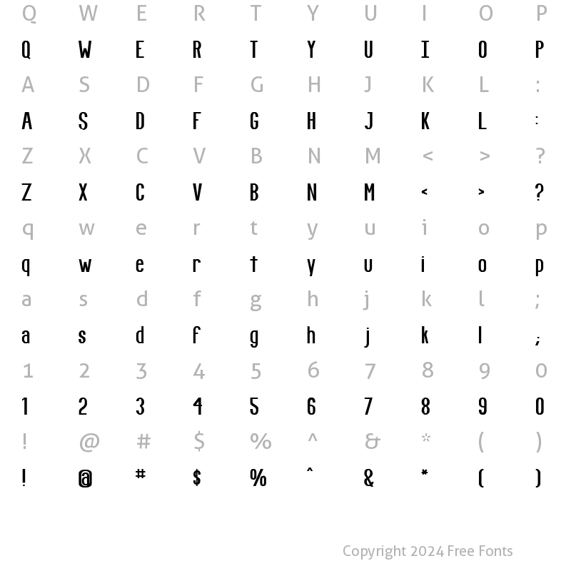 Character Map of Fundamental Rush Regular