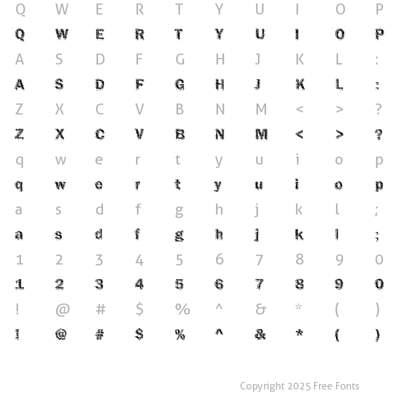 Character Map of Funky28 Becker Regular
