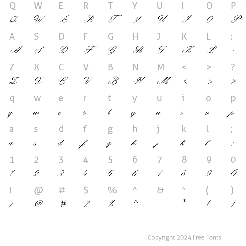 Character Map of futhura Script Regular