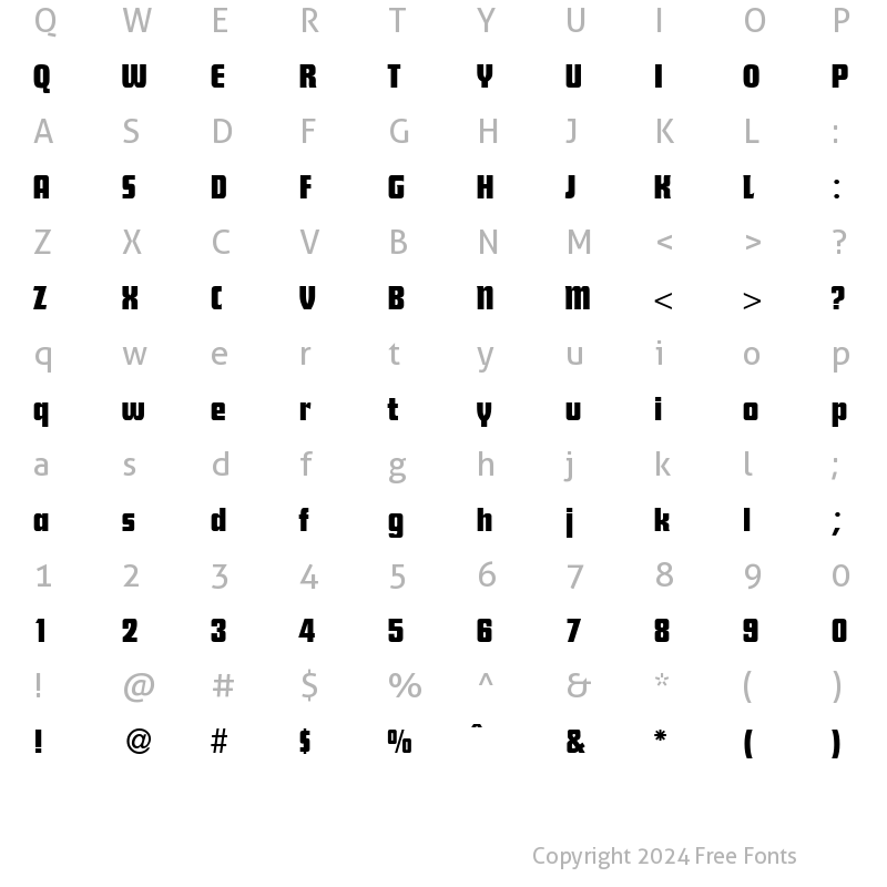 Character Map of FutoralPlakatDB Normal