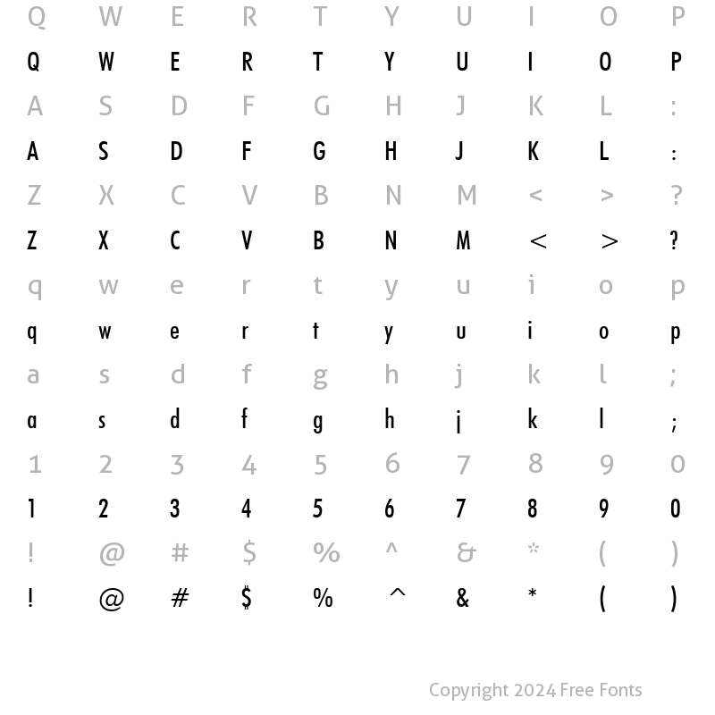 Character Map of Futura MdCn BT Medium