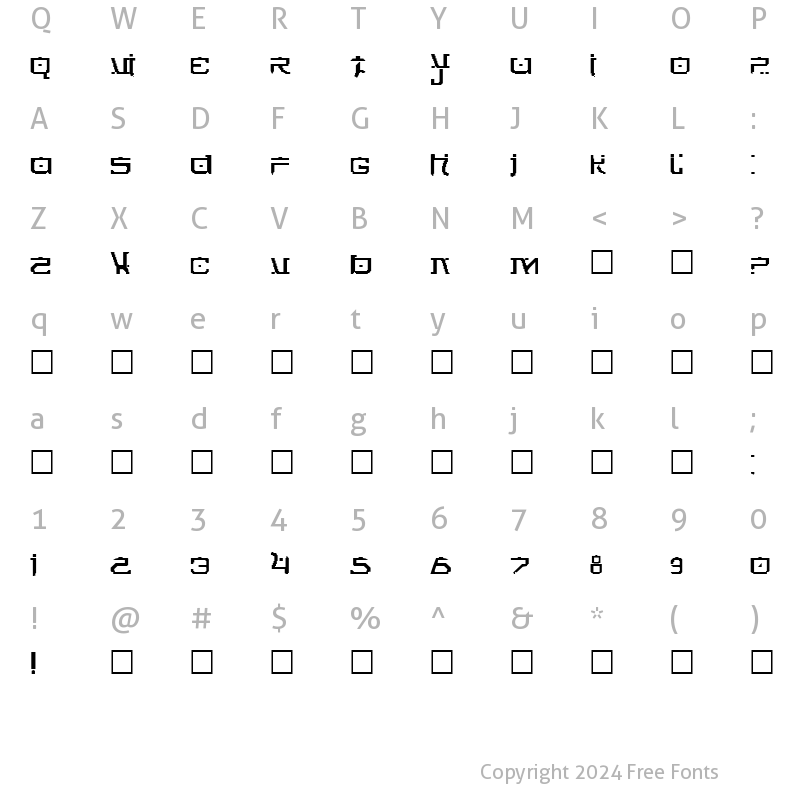 Character Map of FUTURE_NEWS Normal