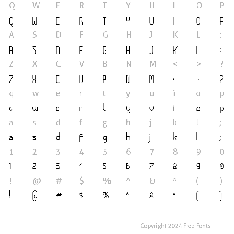 Character Map of Futurex - AlternatLC Regular