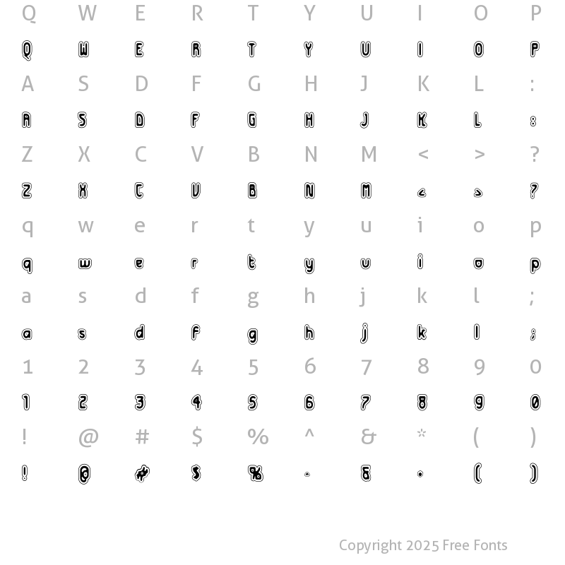 Character Map of Futurex Distro - Protection Regular