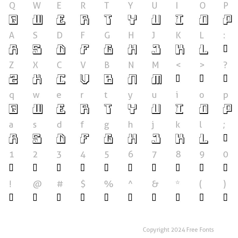 Character Map of Futurism Regular