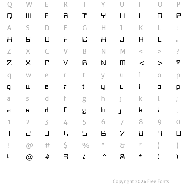 Character Map of Futuristic Normal