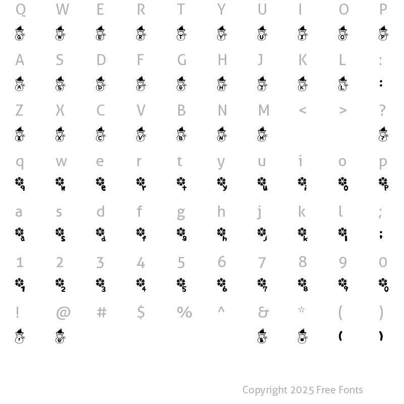 Character Map of Fuyu Font Regular