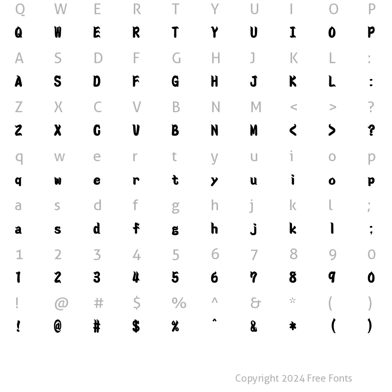 Character Map of Fx???????]?????? Regular