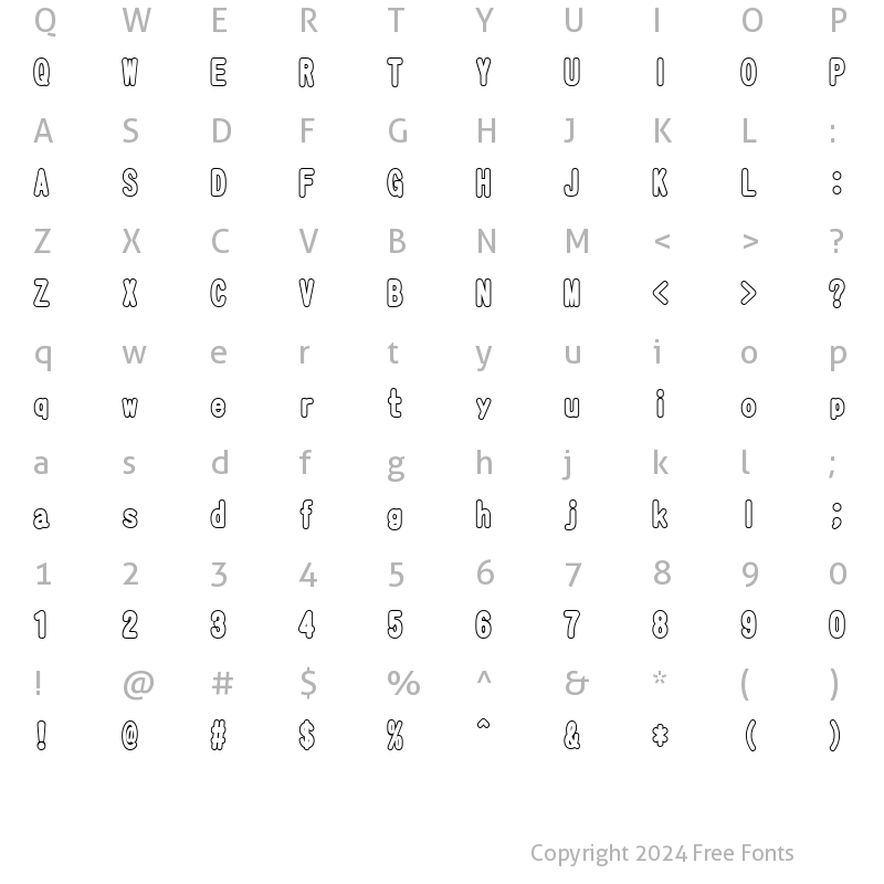 Character Map of Fx?? ???S?V?b?N??-H Regular